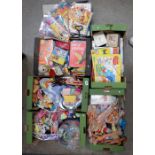 A collection of childrens toys and games