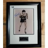 Signed presentation framed Photograph of boxer Pipino Cuevas