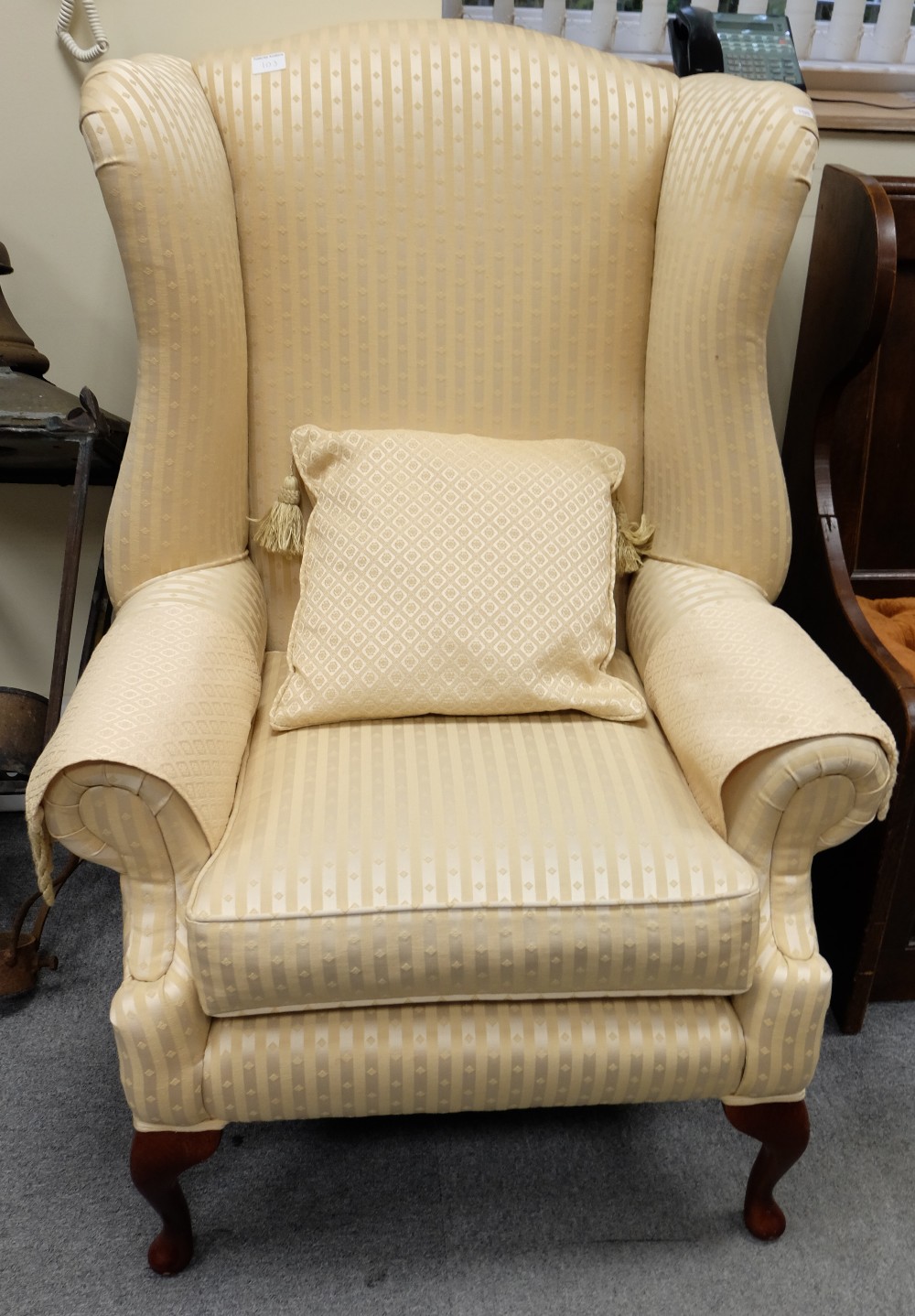 Modern high back armchair