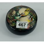 Moorcroft Firecrest lidded pot height 8c