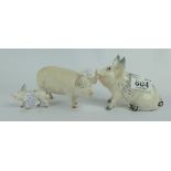 Beswick Seated comical pig 832 with comi