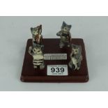 Beswick musical cats on stand 1026/7/8/9