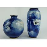 Royal Doulton blue and white vases decor