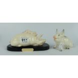 Beswick Piggy back pig and piglet 2746 a