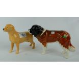 Beswick figures St Bernard 2221 and Labr