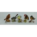 A collection of Beswick garden birds to