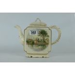 19th century teapot handpainted with Tre