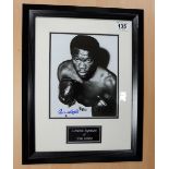 Signed presentation framed photograph of