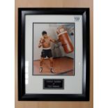 Signed presentation framed photograph of