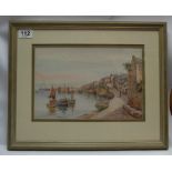 T.H. Victor 'Newlyn Slip' watercolour on