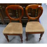 Edwardian balloon back chairs.