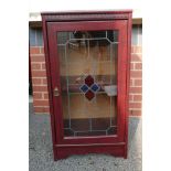 Small glass fronted Hi-Fi cabinet.