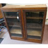 Early Georgian oak glazed bookcase top