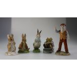 Royal Albert Beatrix Potter figures Mr McGregor, Mr Jackson, No more twist,