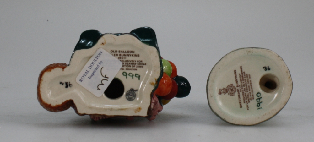 Royal Doulton Bunnykins figures Old Balloon Seller DB217 and Sweetheart DB174, - Image 2 of 2