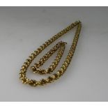 9ct Yellow Gold modern rope twist neck chain 43cm and bracelet 17cm weight 16.