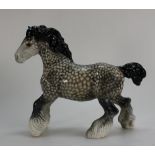 Beswick Rocking Horse Grey cantering Shire Horse 975