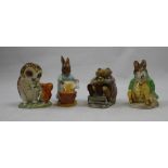 Beswick Beatrix Potter figures Mr Jackson, Samuel Whiskers, Old Mr Brown and Ciciley Parsley,