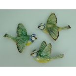 Beswick set of Blue Tit wall plaques comprising 705,