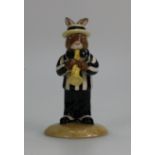 Royal Doulton Bunnykins Trumpet Player black and white colourway commemorating the 75th Bunnykins