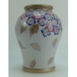 Charlotte Read Bursley Ware vase decorated in the Arabesque design TL4, height 24.