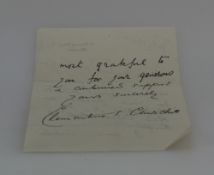 A letter from Clementine Churchill dated 1943 thanking Pauline and others for further