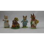 Beswick Beatrix Potter figures Mrs Rabbit, Tom Kitten,