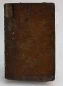 Old leather book "Practical Justice of Peace" by Joseph Shaw,