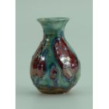 Lise B Moorcroft art pottery lustre miniature vase decorated with Toadstool design,
