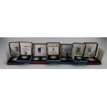 A collection of Royal Mint silver proof coins to include Ten pence two coin set,