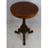 Victorian walnut tripod table height 17cm