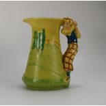 Burgess Dorling & Leigh Burleigh Ware hand painted jug The Golfer,