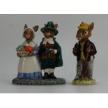 Royal Doulton Bunnykins figures Pilgrim DB212 and Autumn Days DB5 (2)