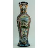 Moorcroft Prestige Roof Top Paradise vase, numbered edition, 52cm tall. Designed by Paul Hilditch.