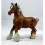 Beswick Palomino cantering Shire Horse 975