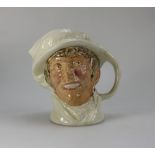 Royal Doulton Large Character Jug Pearly Girl, rare white colour way with painted natural face,