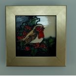 Moorcroft Nation's Favourite plaque, numbered edition, 14 x 14cm. Designed Kerry Goodwin.