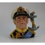 Royal Doulton Large Character Jug Lord Mountbatten of Burma D6944,