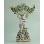 Continental Porcelain centrepiece decorated with cherubs 27cm tall