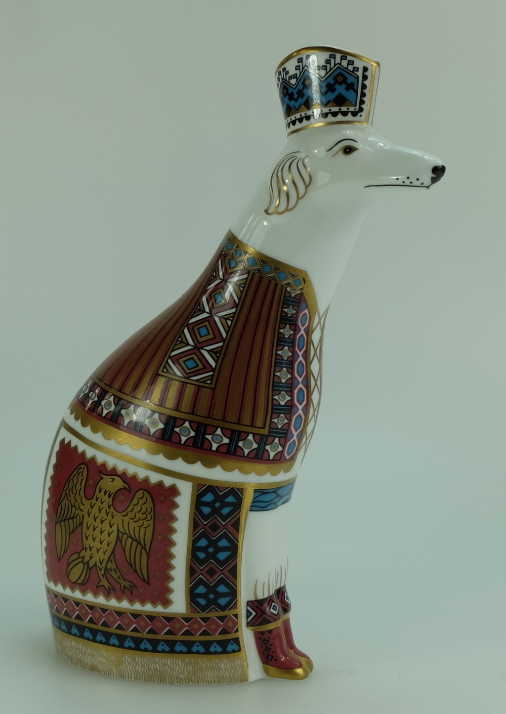 Royal Crown Derby paperweight Borzoi from the National Dogs collection,