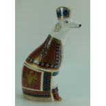 Royal Crown Derby paperweight Borzoi from the National Dogs collection,