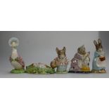 Royal Albert Beatrix Potter figures Tabitha Twitchet & Miss Moppet, Mrs Tittlemouse,