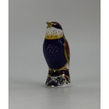 Royal Crown Derby paperweight of Bee Eater with gold stopper,