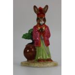 Royal Doulton Bunnykins Samurai pink and green colourway commemorating the 75th Bunnykins