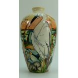 Moorcroft RSPB Life on the Estuaries vase, limited edition, 23cm tall.