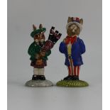 Royal Doulton Bunnykins figures Piper DB191 and Uncle Sam DB50 (2)