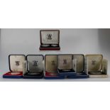 A collection of Royal Mint proof silver coins to include Kingdom of Lesotho crown,