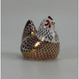 Royal Crown Derby paperweight of a Chicken,