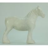 Beswick model of Shire horse 818 in satin white colour way