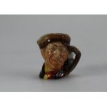 Royal Doulton Miniature Character Jug Brown Pearly Boy with buttons
